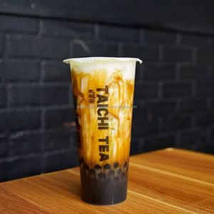 Gobelet jetable en plastique PP à paroi simple, imprimé avec logo personnalisé, faible MOQ, avec couvercles et pailles, pour café glacé, boissons froides, thé, aliments et bière - Product Image 3
