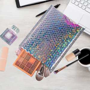 Holographic Metallic Poly <b>Bubble</b> Mailers-Waterproof & Durable <b>Mini</b> Black Packaging - Product Image 1