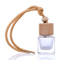 Diffuseur d'arômes en bois suspendu pour voiture, 6ml, 8ml, 10ml, désodorisant en cube, flacon de parfum givré à suspendre pour voiture avec bouchon en bois, vente en gros