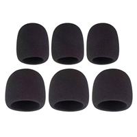 Couverture de remplacement d'éponge de microphone de taille personnalisée en gros manchon d'éponge de pare-brise anti-bruit noir