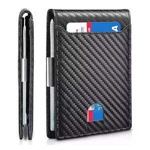 Portafoglio da uomo minimalista <span class=keywords><strong>di</strong></span> alta qualità nuovo vecchio stile RFID protetto in finta pelle PU porta biglietti da visita - Product Image 1