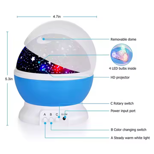 Projecteur Galaxie Lampe Ciel Étoilé Veilleuse Étoilée pour Chambre d'Enfant LED Planétarium Lumières Étoilées Rotatives Cadeau pour Enfants - Product Image 6