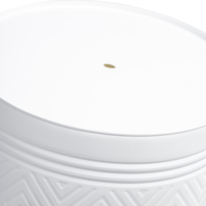 Jardinières en céramique modernes avec support en métal pour la décoration intérieure, design géométrique blanc, grandes et petites tailles - Product Image 6
