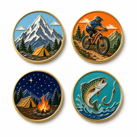 Marqueur de balle de golf personnalisé en émail souple plaqué or, cadeau pour golfeur, idéal pour le camping, le cyclisme et la pêche, vente en gros