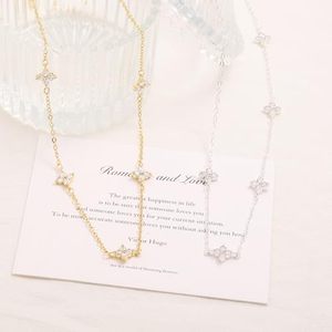 Collar de Moda con Cadena de Plata y Oro con Circonitas Simuladas de Diamante, Joyerí<span class=keywords><strong>a</strong></span> Moderna <span class=keywords><strong>para</strong></span> <span class=keywords><strong>Regalos</strong></span> del Dí<span class=keywords><strong>a</strong></span> de la Madre - Product Image 6