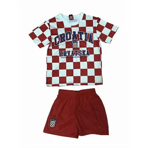 Conjunto de camisa de futebol infantil, camiseta de manga curta respirável para treinamento de futebol, meninos e crianças