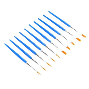 Set di Pennelli in Nylon a Manico Corto per Bambini, Punta Piatta e Appuntita per <span class=keywords><strong>Acquerello</strong></span>, Acrilico, Pittura a Olio, Pennelli per Contorni e Linee - Product Image 5
