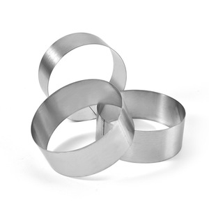 Thép không gỉ liền mạch vòng pho mát Mousse khuôn kích thước khác nhau nướng bánh Vòng công cụ - Product Image 2