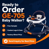 GEEN Trotteur pliable pour bébé avec siège à cadre en plastique, 4 roues, capacité de charge 20 kg, jouet d'apprentissage de la marche pour enfants toutes saisons, de la position assise à la position debout