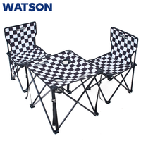 Table de camping pliante avec chaises, portable, table de pique-nique pliable avec sièges