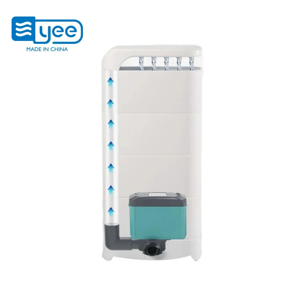 Yee-filtro de tanque de tortuga tipo cascada, pequeño y silencioso, bajo nivel de agua para acuario, purificador de agua