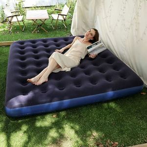 Lit d'appoint gonflable moderne et portable avec surface floquée, pliable, avec pompe, pour chambre/salon, camping, usage domestique, chaise longue de haute qualité - Product Image 3