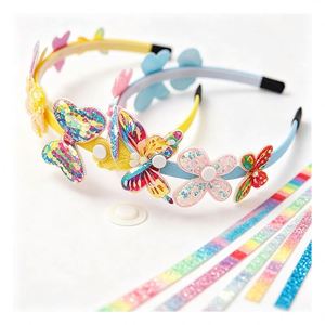 Boutique Hairband Making Set Children Sparkling Mermaid Star Bow <b>Foam</b> Flower Handmade <b>Craft</b> Supplies Gift Pack Toy - Product Image 5