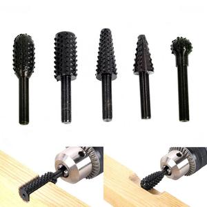 5 cái gỗ rasp tập tin khoan bits 1/4 ''6 mét Shank Rotary Burr Set cho chế biến gỗ công cụ - Product Image 1