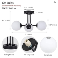 Lustre à bulles LED en fer noir et blanc de style nordique, E27, luminaire suspendu moderne pour la maison et le bureau