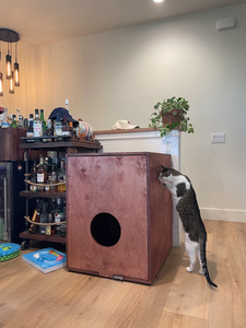 Meubles pour chats modernes, lits pour animaux de compagnie avec boîte à litière ODM OEM, armoire à 4 ou 3 côtés, table de chevet, plateaux à litière pour chats robots - Product Image 3