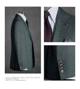 Traje de Hombre Delgado Premium OEM ODM, Traje de Lana para Hombre, Cuello en V para Comodidad Durante Todo el Día - Product Image 4