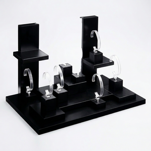 High Quality Glossy Acrylic Watch Display Stand with C-Rings Premium Showcase <b>Rack</b> for Luxury Watch Brand Store - Product Image 1