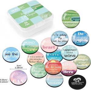 <span class=keywords><strong>Imanes</strong></span> <span class=keywords><strong>de</strong></span> Resina Personalizados con la Bandera Nacional, Recuerdos Deportivos, 16 Piezas, Redondos, para Decoración del Hogar, Tipo Pintura - Product Image 2