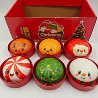 Nouveau jouet Squishy de Noël en forme de boulette, simulation PU, rebond lent, jouet anti-stress souple, emballé individuellement, vente en gros