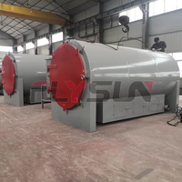 Ligne de production de charbon de biomasse hydraulique à haute productivité FLYSUN FS-800 pour la carbonisation de copeaux de bois, sciure et bambou