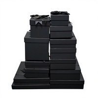 Boîte cadeau rigide écologique en carton recyclé avec vernis sélectif UV pour emballage d'aromathérapie, de carnets, de cadres photo et de tasses - Boîte vide noire personnalisable