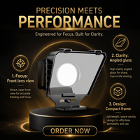 Promotion T16 Téléprompteur pour téléphone portable, grand écran, appareil photo reflex numérique, portable, pour diffusion en direct, tablette, et sous-titres