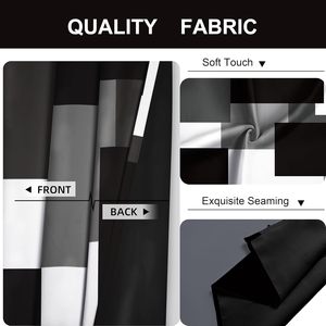 <span class=keywords><strong>Tende</strong></span> per finestre isolate oscuranti 100% da 84 pollici moderne astratte geometriche <span class=keywords><strong>bianche</strong></span> <span class=keywords><strong>grigie</strong></span> <span class=keywords><strong>bianche</strong></span> astratte da 2 pannelli impostati per camera da letto - Product Image 6