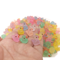Mini Canards Lumineux en Résine Animaux Phosphorescents Figurines Miniatures Petits Canards pour Décoration de Terrarium, Aquarium et Bonsaï