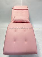 Ensemble de lit et de chaise pour extensions de cils au prix d'usine, lit incurvé pour extensions de cils avec tabouret, couleurs noir, blanc, rose, lits pour extensions de cils pour salon de beauté