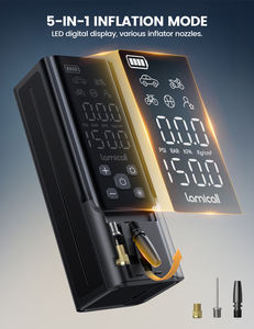 เครื่องสูบลมยางแบบพกพา Lamicall VHEP01-N ดีไซน์ใหม่ แรงดัน 150PSI ปั๊มลม<span class=keywords><strong>ไฟ</strong></span>ฟ้าไร้สาย แบตเตอรี่ 5000mAh สำหรับรถยนต์และรถกระบะ - Product Image 5