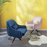 Moderner Samt-Polstersessel Freizeit-Loungesessel Luxus-Sessel für Wohnzimmermöbel