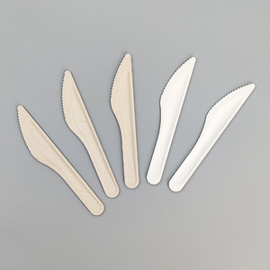 Chịu nhiệt Hot Bán nguồn nhà máy dùng một lần bã mía Ngã Ba sợi tre muỗng compostable thân thiện với môi dao cho Đảng - Product Image 6