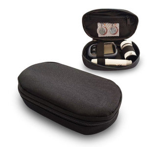 Blood Glucose Meter Bag Black Fabric <b>Case</b> For Medical Devices Storage <b>Carry</b> <b>Case</b> - Product Image 5