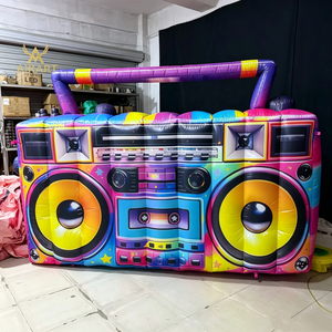 Modèle de lecteur de musique gonflable décoré pour festival de musique, <span class=keywords><strong>radio</strong></span> gonflable géante style disco pour fête estivale en plein air - Product Image 5