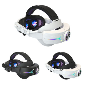 Sangle de charge rapide réglable pour Meta Quest 3 3s VR, sangle de tête de charge avec batterie 12000 mAh et lumière RGB - Product Image 1