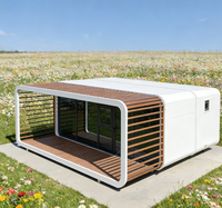 Villa préfabriquée en acier de luxe moderne avec 1, 2 ou 3 chambres, type Apple Cabin Container House, avec cuisine et mobilée