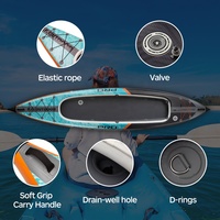 Nouveau design kayaks gonflables à pédales 2 personnes pédale de pêche en plastique point de chute kayak bateau sup paddle kayak board
