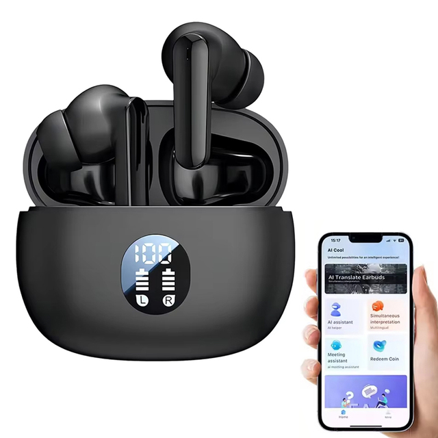 TWS Wireless Earphone Real Time Translating Earbuds with 144 Languages AI Language Translation Headphone for Business New