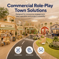 Equipo de Juego Interior para Niños, Modular, con Diseño de Panadería, Supermercado, Calle, Cruce Peatonal, Callejero, con Gestión de Calidad ISO 9001, para Espacios Comerciales