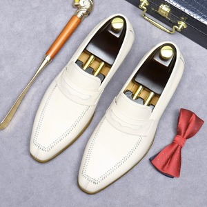Chaussures habillées pointues en cuir de vachette véritable pour hommes, confortables, à lacets, semelle extérieure en caoutchouc légère et respirante pour le bureau - Product Image 3