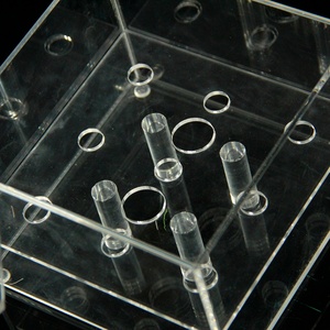 Acrylic Modern Square Rose Flower Box with 9 Holes for Customized Store Display Stand - Product Image 5