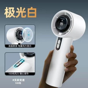 Portable High-Speed <b>Handheld</b> <b>Fan</b> With Digital Display Bladeless Brushless Motor USB Rechargeable Outdoor Use - Product Image 3
