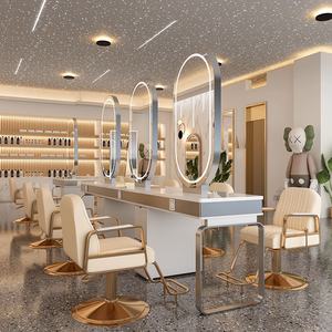 Kuaför ve güzellik salonu mağaza tasarımı, kuaför ekran standı, Modern saç salonu mobilyası ve sandalye setleri - Product Image 4