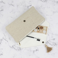 2020 gros femme mode sac blanc bambou beauté cosmétiques voyage étui à maquillage