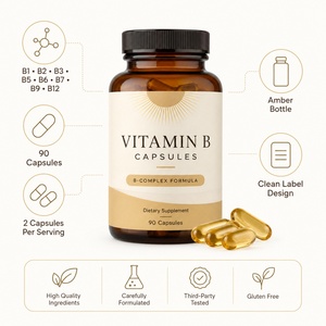 Private Label Vitamin B6 B7 B12 Capsules 60 Capsules/Bottle Hot Selling Adult Supplements <b>Metabolism</b> Boosting Not for Children - Product Image 3