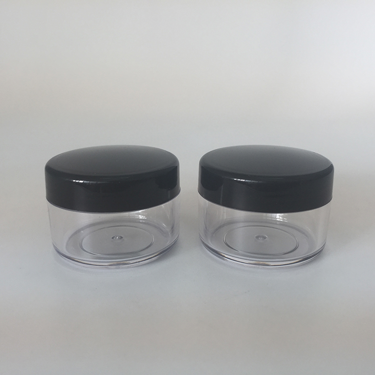 E-commerce Hot Selling Plastic PS 15g / 15ml clear Jar Pot Container for Cosmetics Glitters, 0.5oz Cosmetic Cream Dispenser Jar
