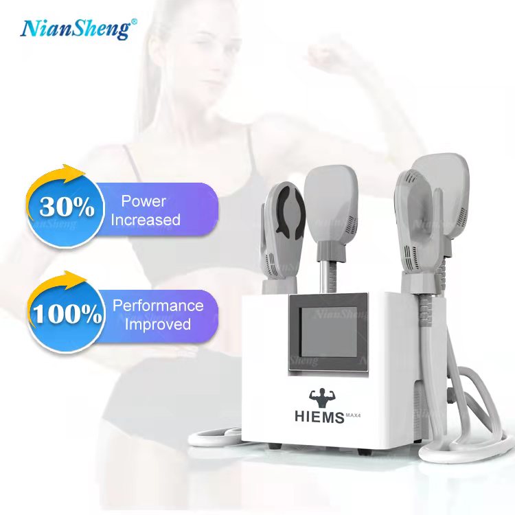 EMS EMT sculpting Hiemt pro max4 muscle stimulator 4 handles hiems Ems body vacuum cavitation system ems sculptings machine