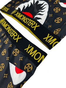 Fashionable Sporty <b>Wire</b> Free Polyester Women's Sports <b>Bra</b> and Underwear Set with Custom Logo Printed Design Boyshort Style - Product Image 3