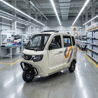 Tricycle Électrique Fermé pour Adultes, Voiture Électrique à Trois Roues, Véhicule Électrique à Énergie Nouvelle, Mini Tricycle Électrique pour Passagers - Vente Chaude